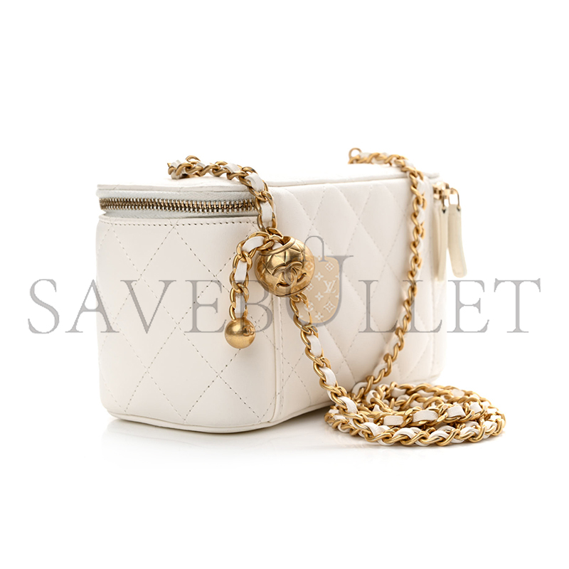 CHANEL MASTER PEARL CRUSH SMALL VANITY CASE WITH CHAIN AP2303 (17*9.5*8cm)